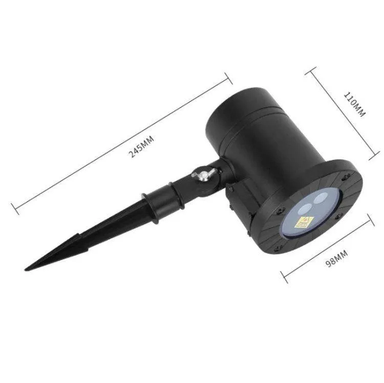 12-Slide Waterproof Snowflake Projector Lamp with Sound Control - 4W LED Outdoor Stage Light