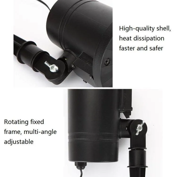 12-Slide Waterproof Snowflake Projector Lamp with Sound Control - 4W LED Outdoor Stage Light