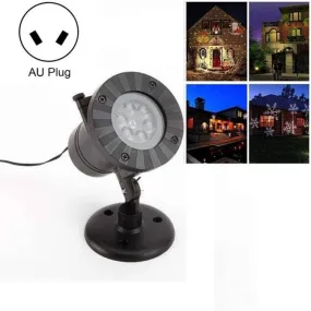 12-Slide Waterproof Snowflake Projector Lamp with Sound Control - 4W LED Outdoor Stage Light