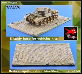 1/72 Diorama Display Base for Scale Models Tanks & Vehicles /72d1