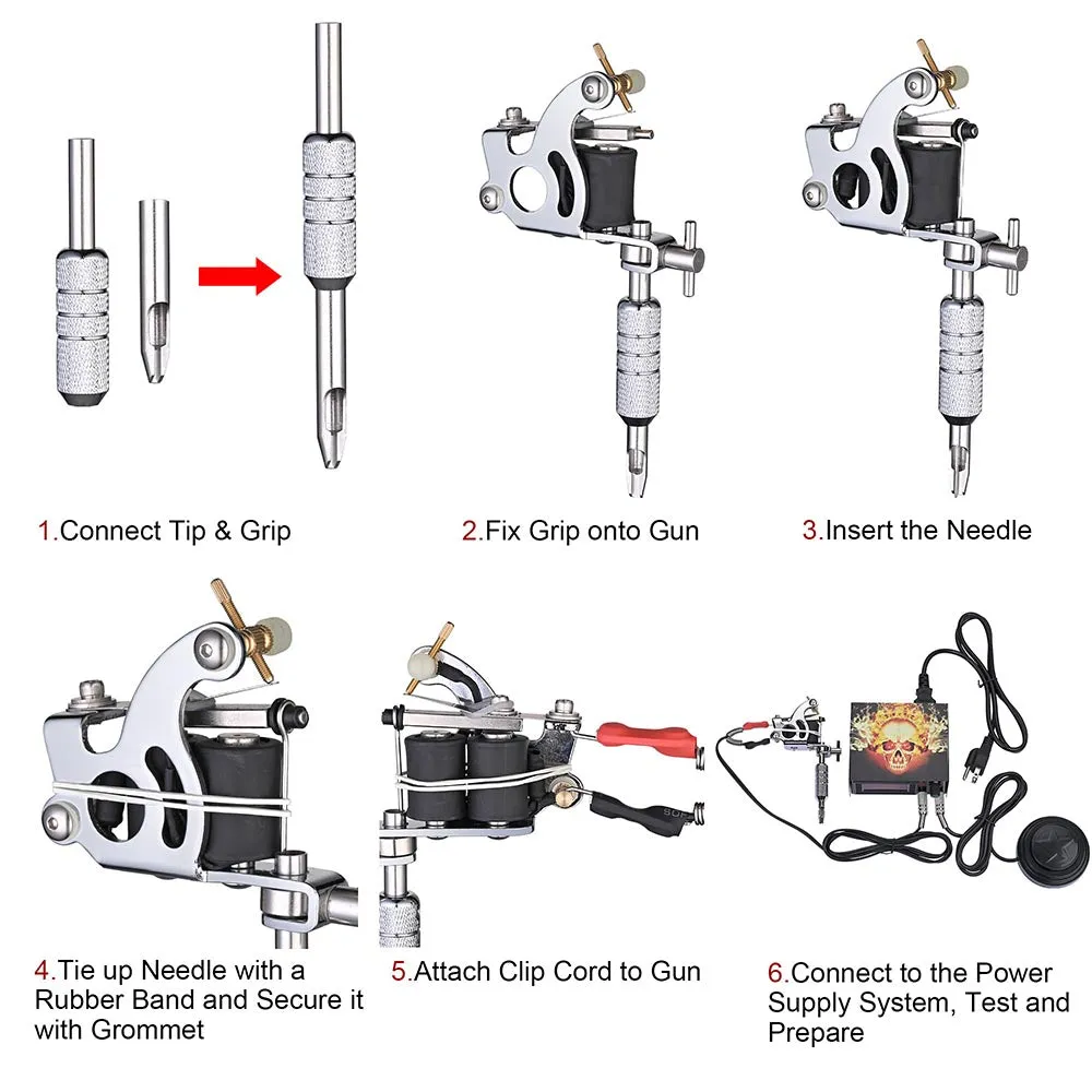 2-Gun Pro Tattoo Machine Kit