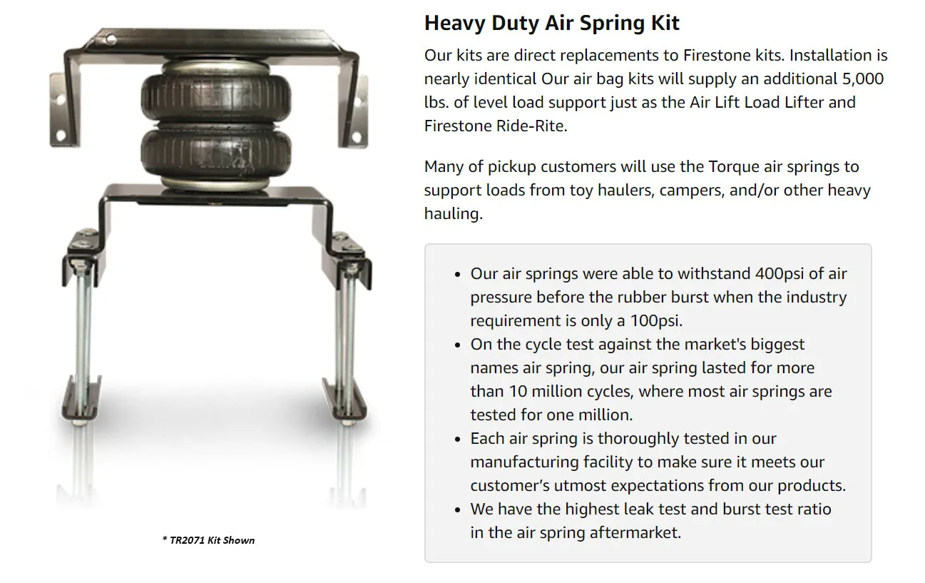 2009 Lincoln Mark LT Replaces Ride-Rite 2525 Air Spring kit