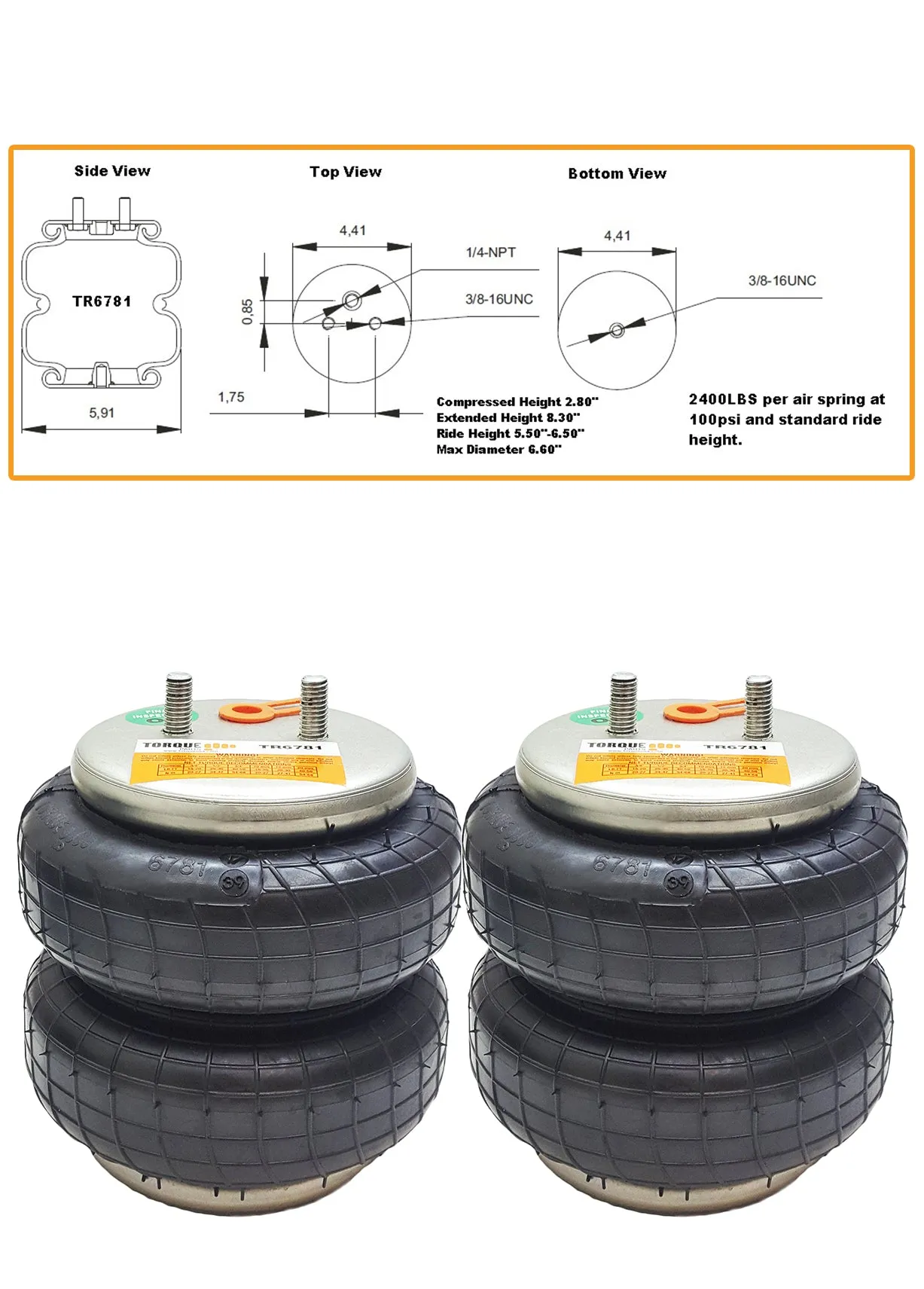 2009 Lincoln Mark LT Replaces Ride-Rite 2525 Air Spring kit