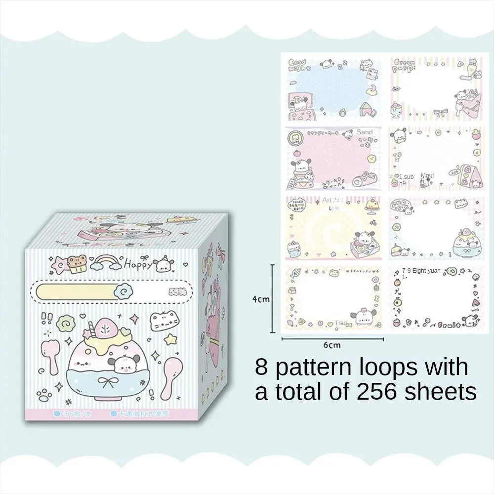 256 pcs/box Cartoon Cute Pull Out memo pads