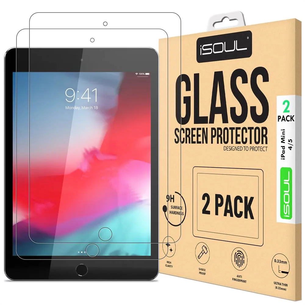 2X iPad Mini 5 / iPad Mini 4 Tempered Glass Screen Protector
