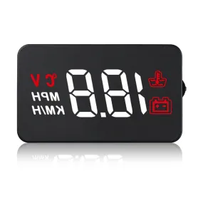 3.5 Inch Car HUD Head up Display Windshield Projecter OBD2 Speed RPM Water Temperature Voltage Display
