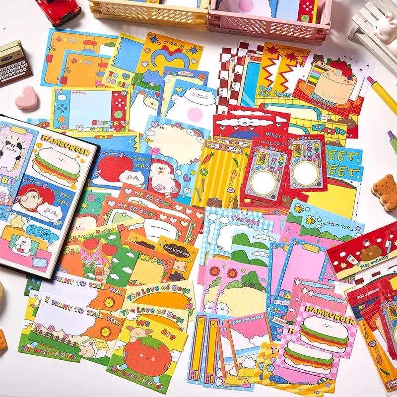 50 Pcs bright colored memo pads