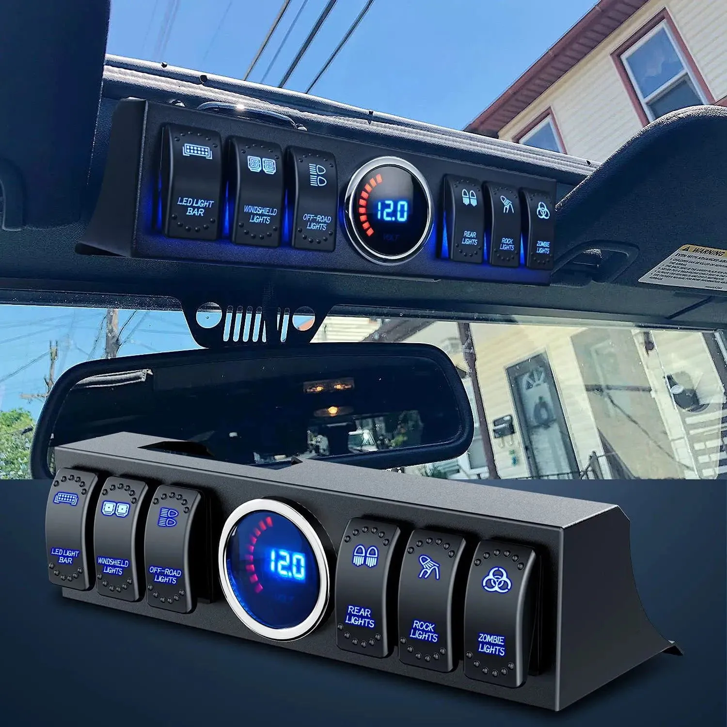 6Gang Rocker Switch Box Control System for Jeep Wrangler JK JKU 2007-2018