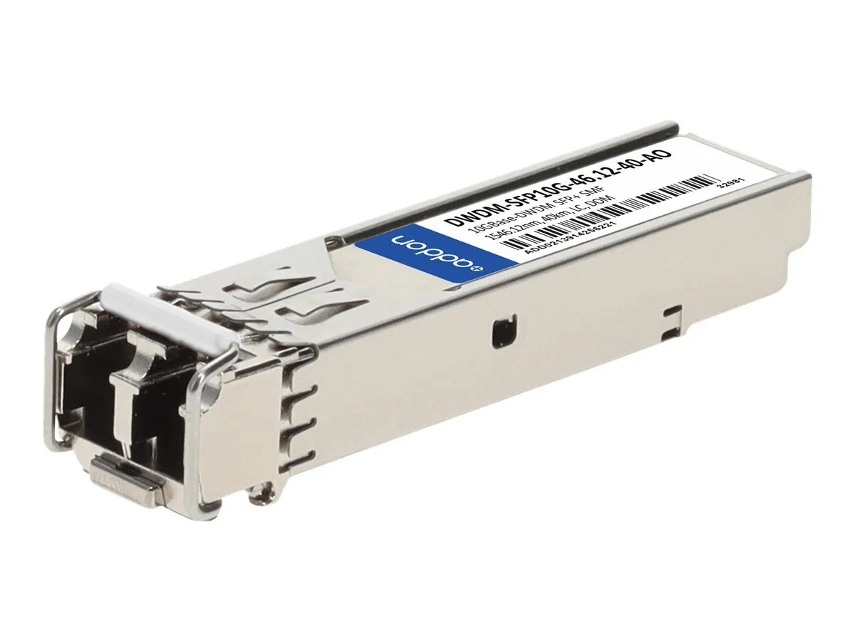 AddOn Cisco DWDM-SFP10G-46.12 Compatible TAA Compliant 10GBase-DWDM 100GHz SFP+ Transceiver (SMF, 1546.12nm, 40km, LC, DOM) DWDM-SFP10G-46.12-40-AO