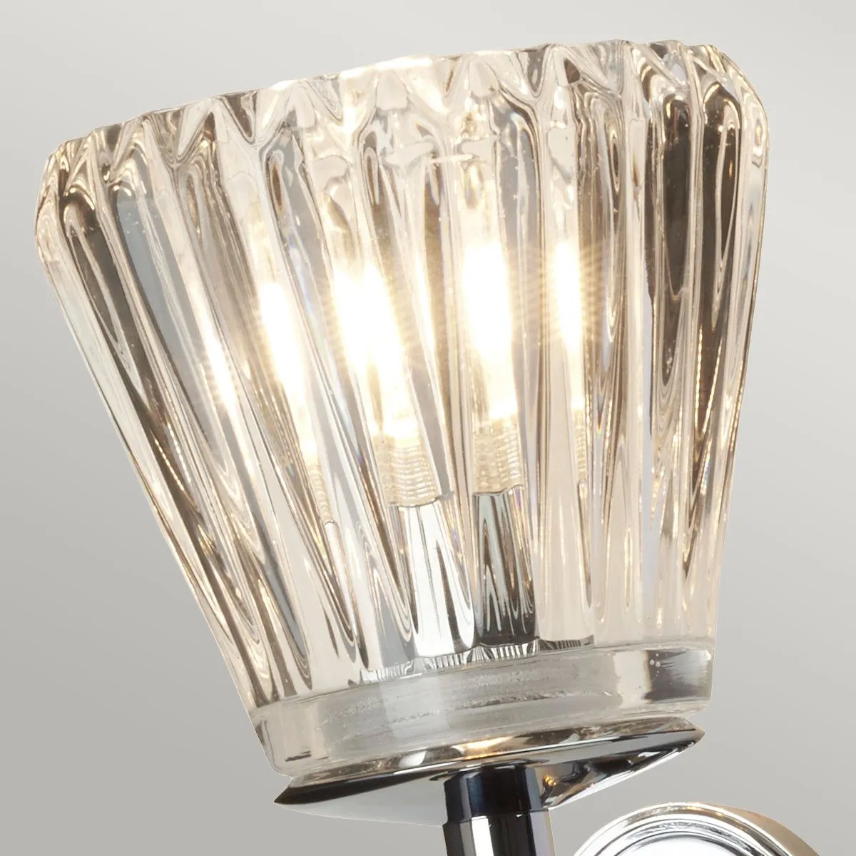 Agatha 2 Wall Light IP44 – Brushed Nickel/ Polished Chrome
