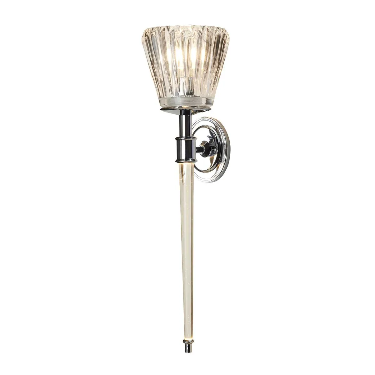 Agatha 2 Wall Light IP44 – Brushed Nickel/ Polished Chrome