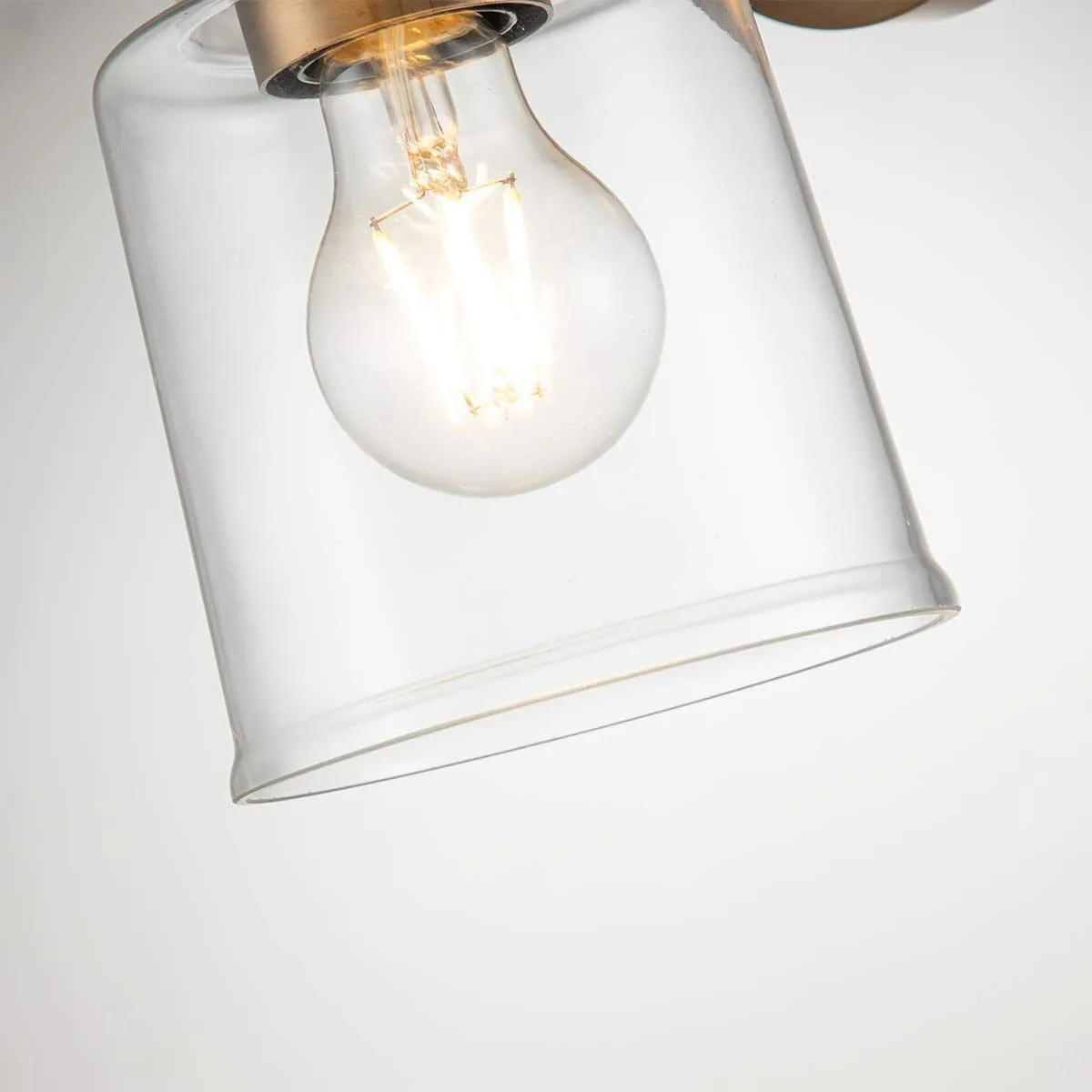 Aivian 1 Light Wall Light - Weathered Brass IP20 E27