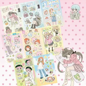 All girls sticker sheets 1pc