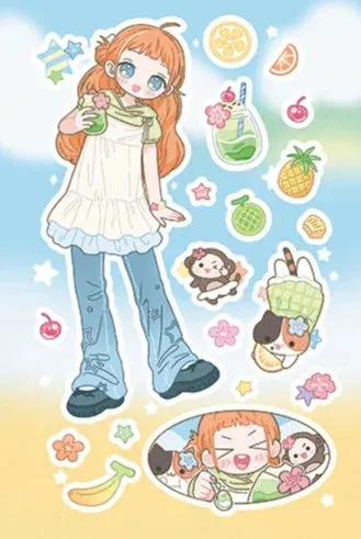 All girls sticker sheets 1pc