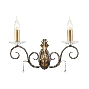 Amarilli 2Lt Wall Light - Bronze & Gold Finish