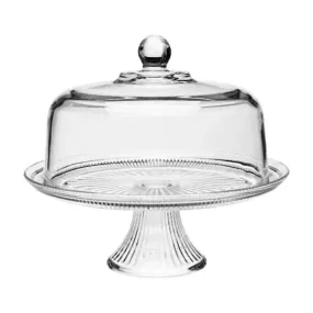 Anchor Hocking Footed Cake Plate & Dome 12" 1pc