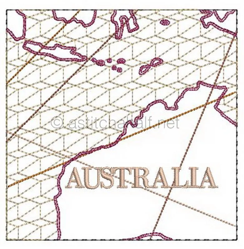 Antique World Map Quilt Combo
