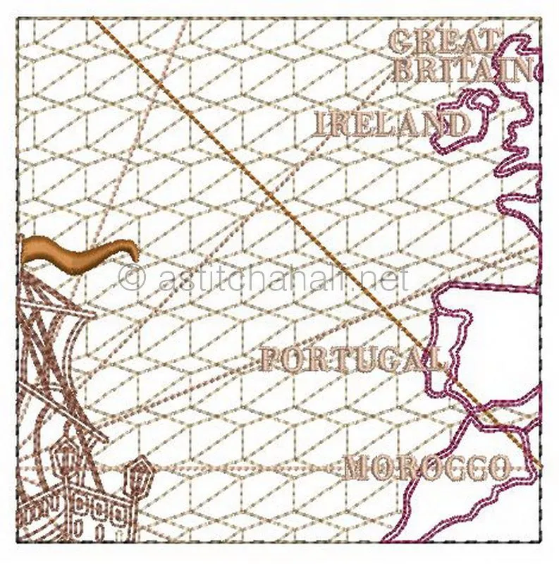 Antique World Map Quilt Combo