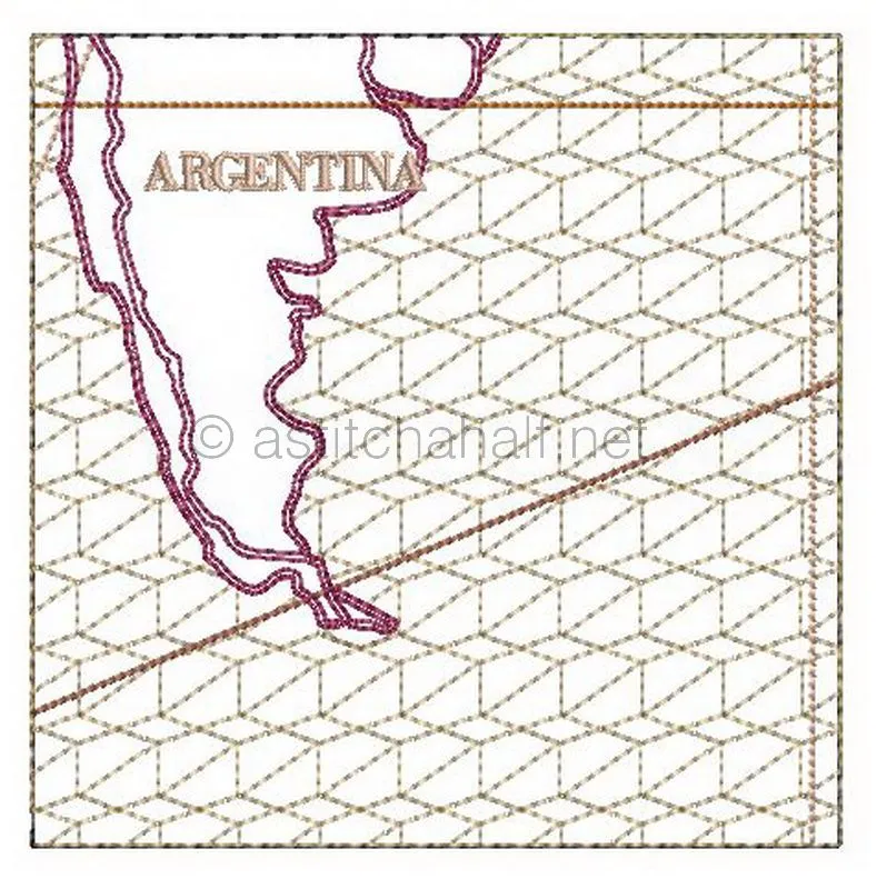 Antique World Map Quilt Combo