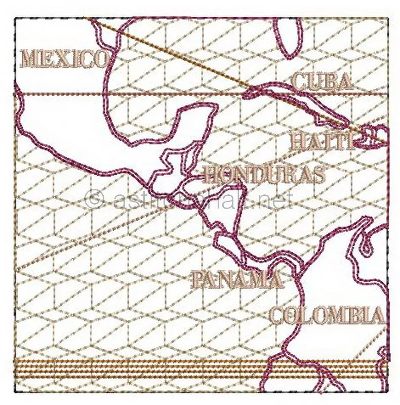 Antique World Map Quilt Combo