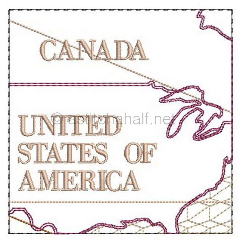 Antique World Map Quilt Combo