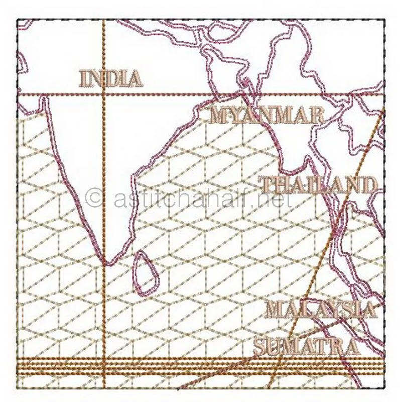 Antique World Map Quilt Combo