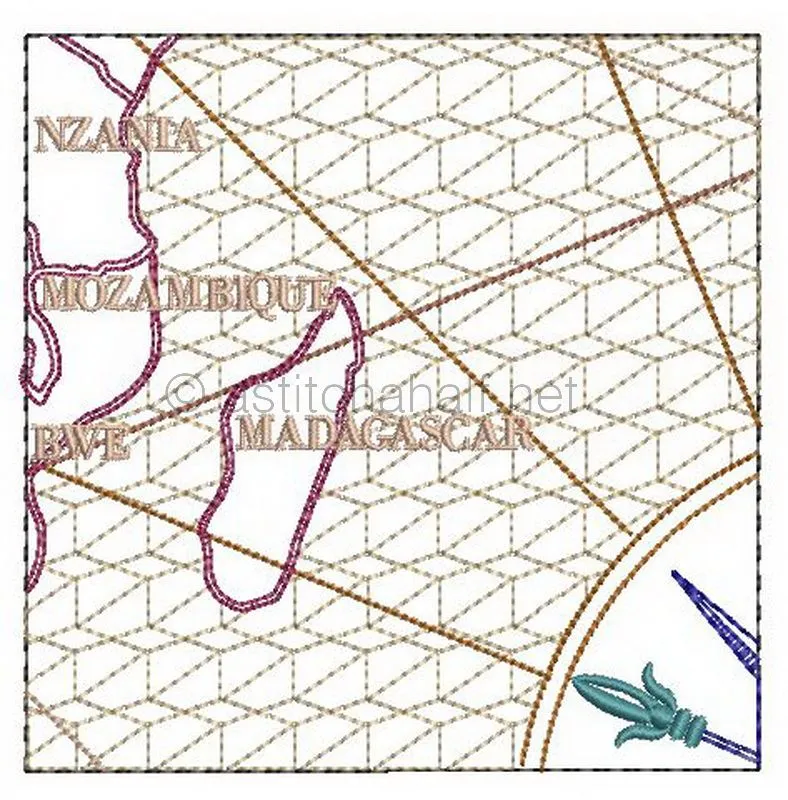 Antique World Map Quilt Combo
