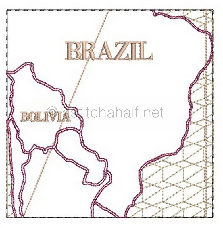 Antique World Map Quilt Combo