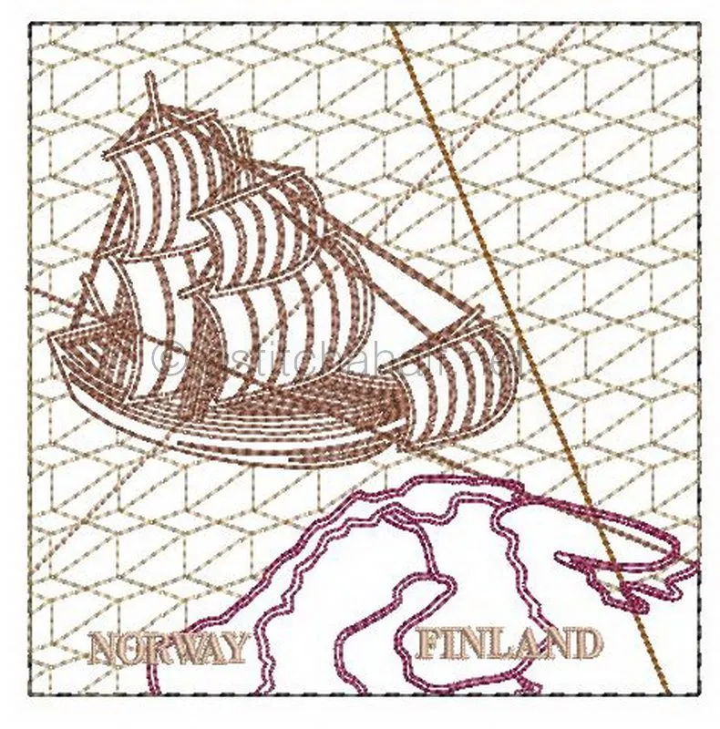 Antique World Map Quilt Combo