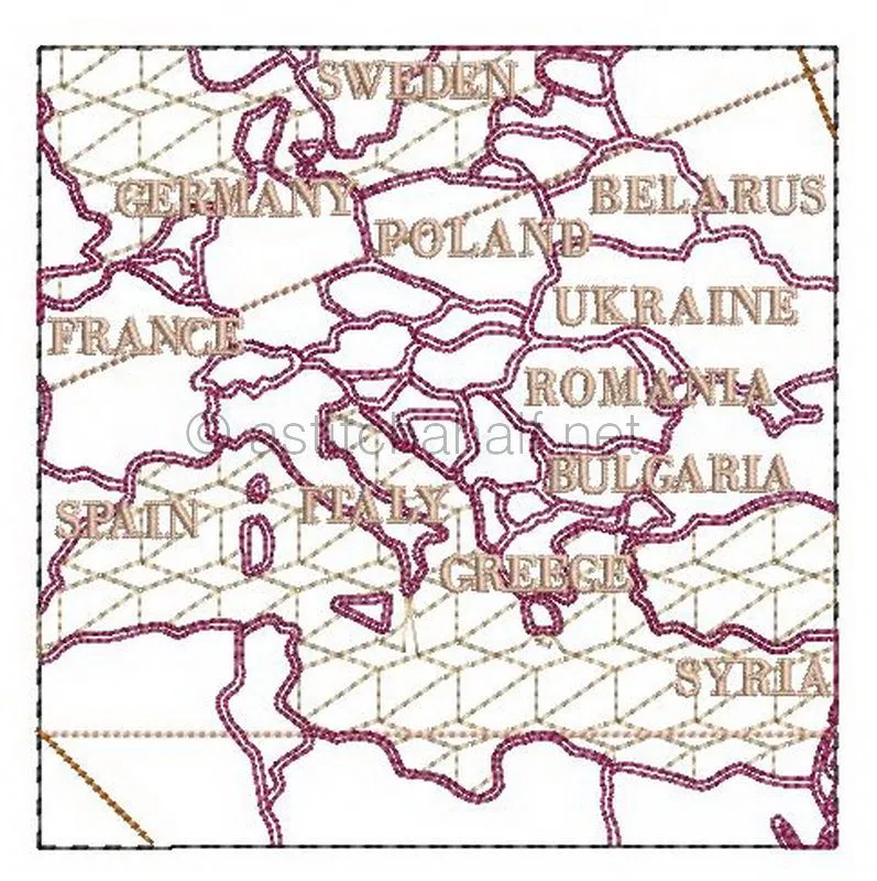 Antique World Map Quilt Combo