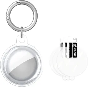 Apple Airtag Keychain and Screen Protector | Premium Airtags Protective Cover (3 Pack)