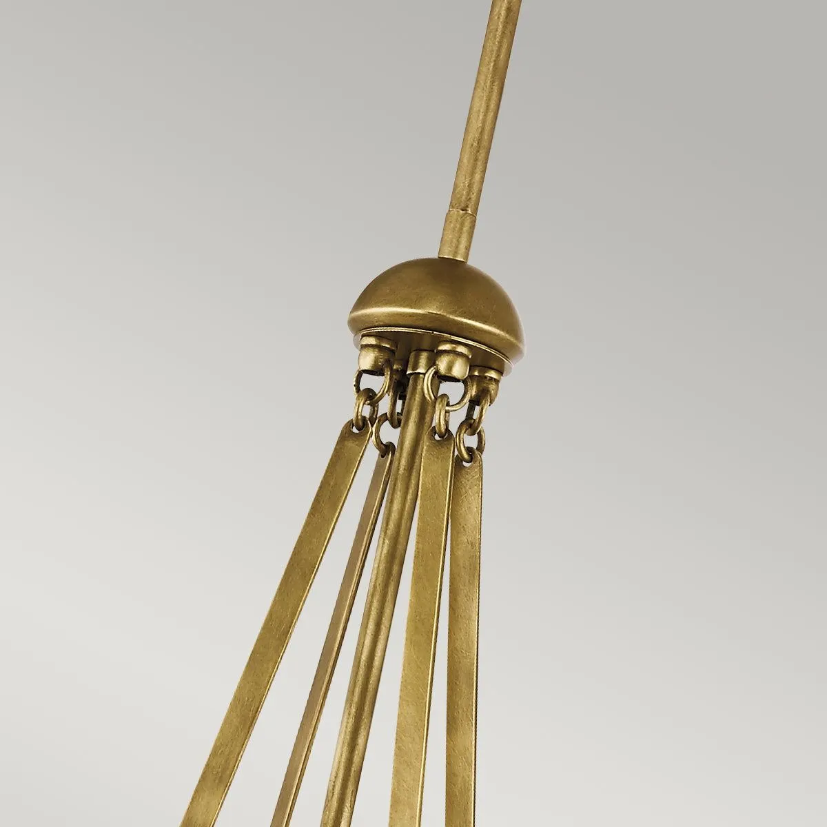 Aster 3Lt  Centre Ceiling Light - Natural Brass/Polished Nickel Finish