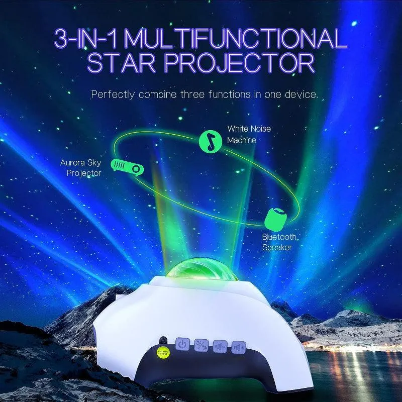Aurora Galaxy Light Projector – Bluetooth Star Lamp with Remote