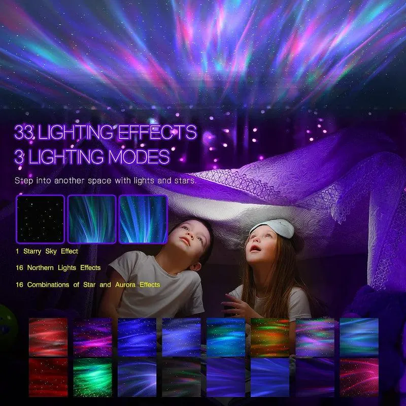 Aurora Galaxy Light Projector – Bluetooth Star Lamp with Remote
