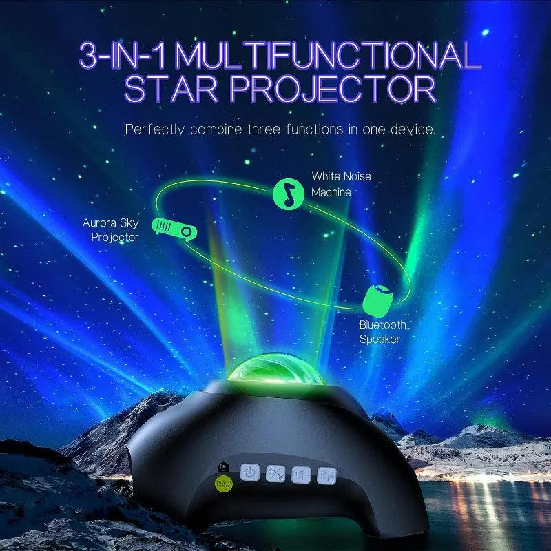 Aurora Galaxy Light Projector – Bluetooth Star Lamp with Remote