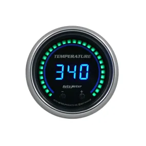 Autometer 52.4mm Black Switchable 60-340 Degrees F / 40-170 Degrees C Cobalt Elite Digital Gauge