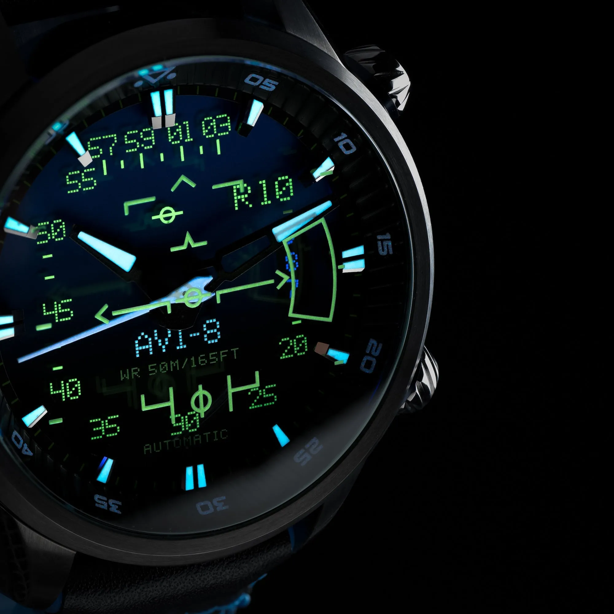 AVI-8 Hawker Harrier Hud Automatic Gradient Blue Men's Watch AV-4117-01