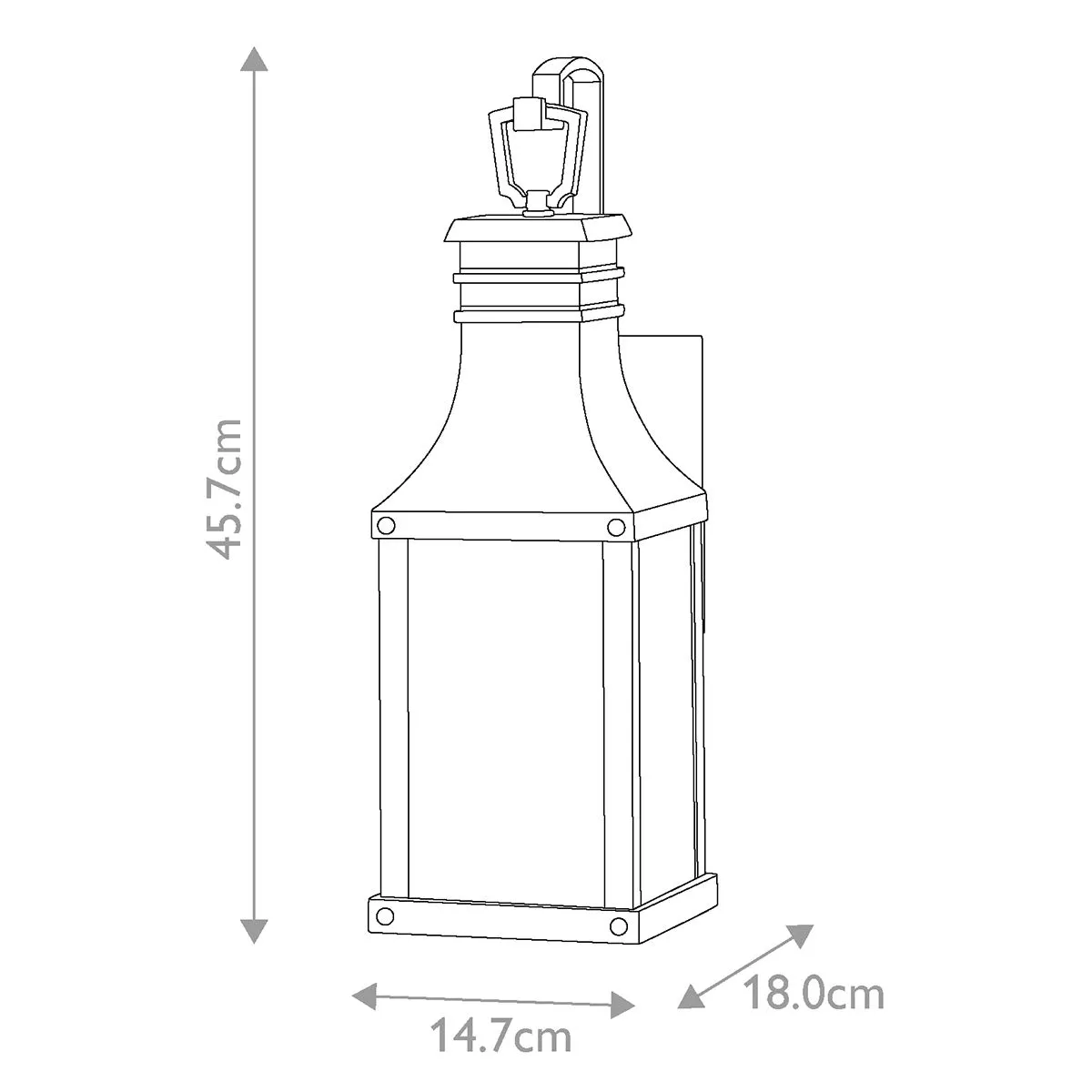Beacon Hill 1/2lt Small/Medium Outdoor Wall Lantern - Museum Black E27 IP44