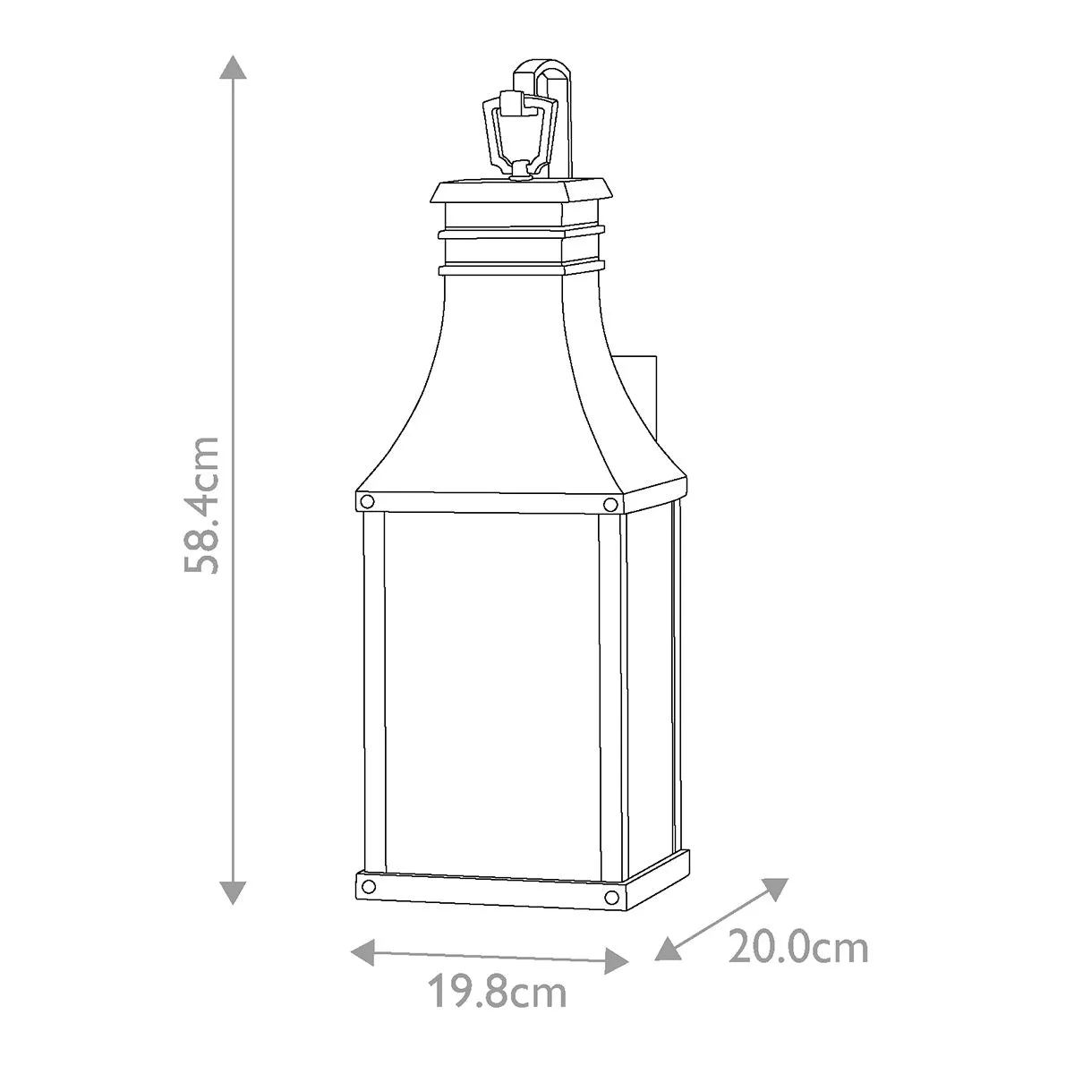 Beacon Hill 1/2lt Small/Medium Outdoor Wall Lantern - Museum Black E27 IP44