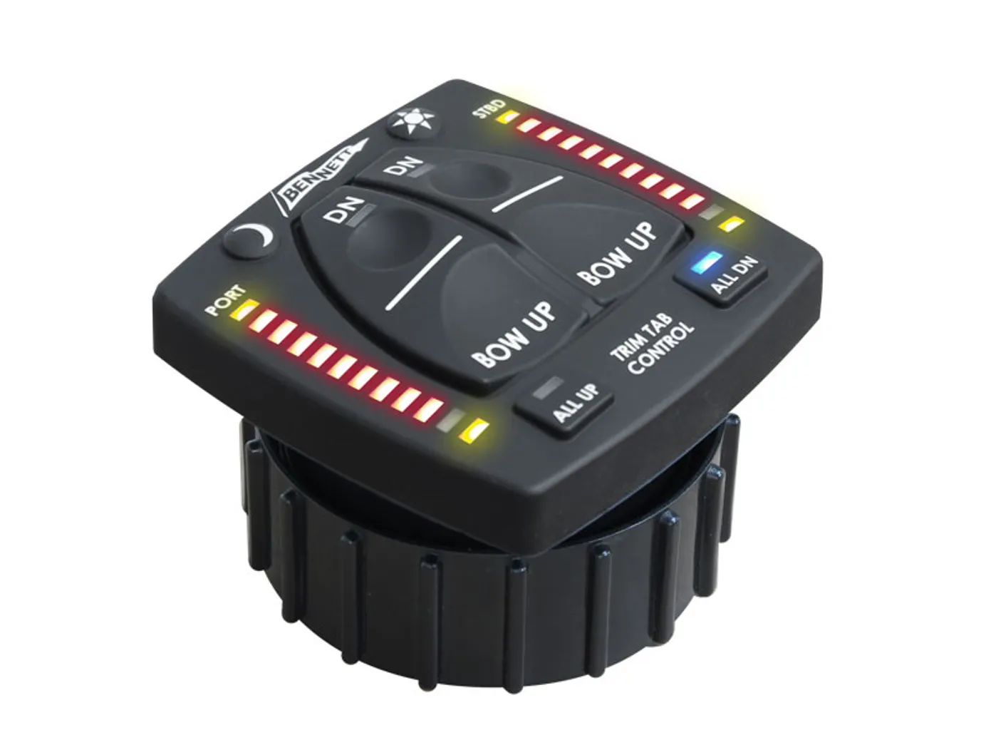 Bennett Standard Hydraulic Trim Tab System with All-In-One Indicator Control Switch - Trailing Edge & Rivited Angle - 4 Sizes