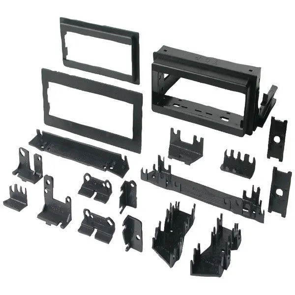 BEST KITS BKGM4 In-Dash Installation Kit (GM(R) Universal 1982-2003 with Factory Brackets & Flat, .5" & 1" Trim Plates Single-DIN)