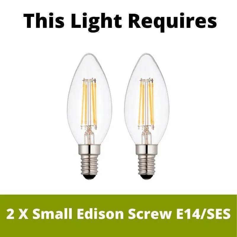 Black & Gold 2 Light Picture Light Elstead