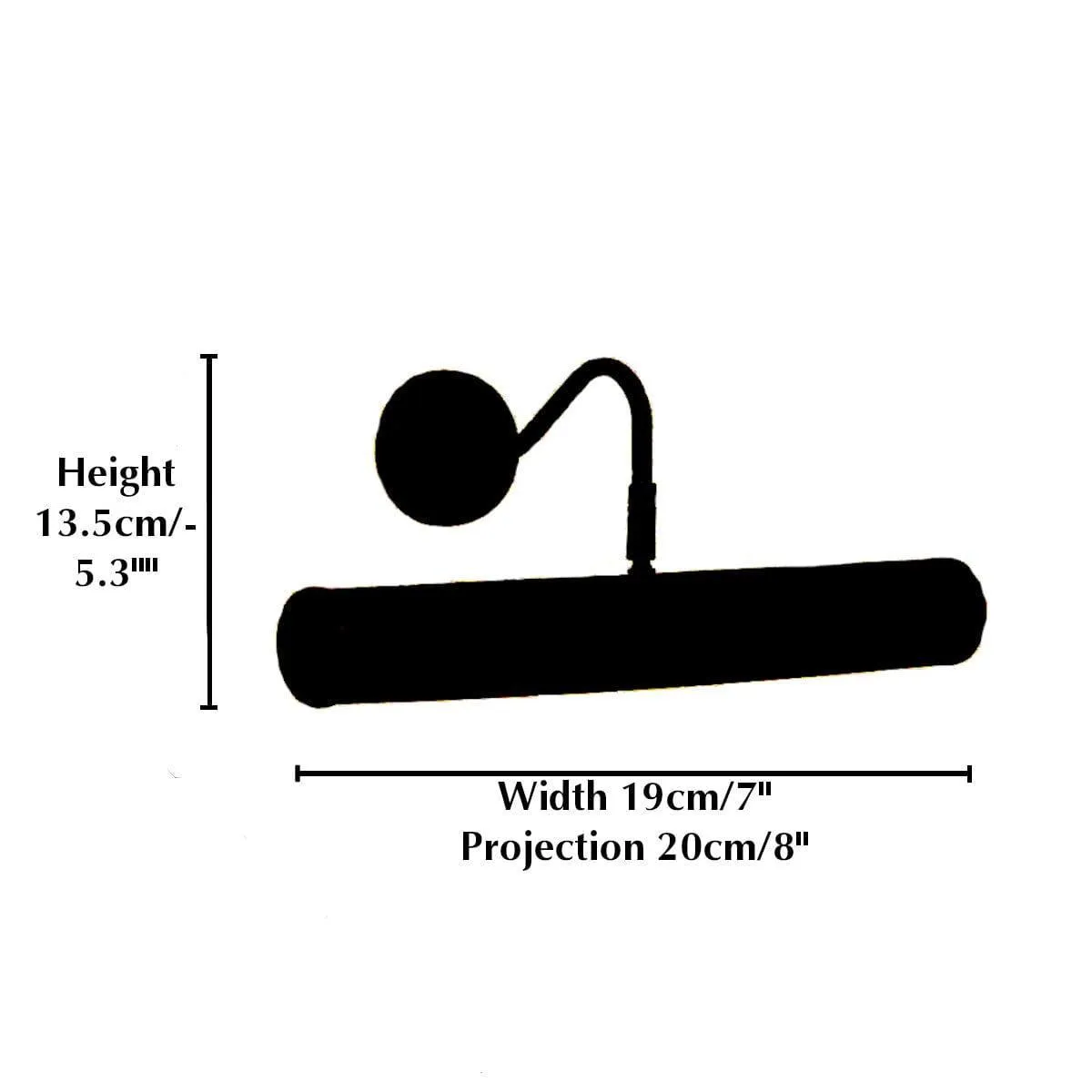 Black & Gold Single Light Picture Light Elstead