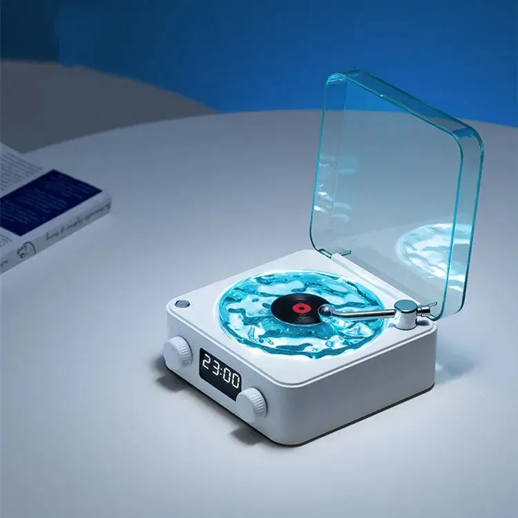 Bluetooth Speaker and White Noise Machine RetroVibe Turntable-Style Wireless Sound with RGB Projection