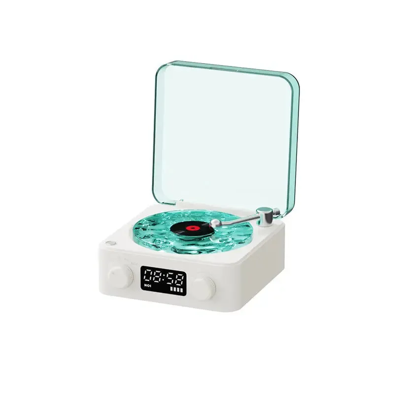 Bluetooth Speaker and White Noise Machine RetroVibe Turntable-Style Wireless Sound with RGB Projection