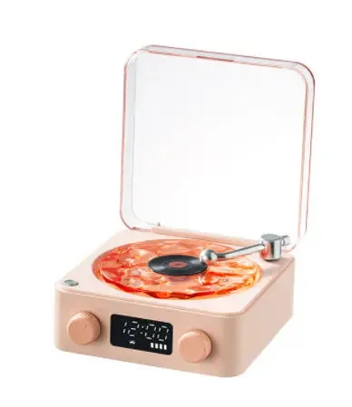 Bluetooth Speaker and White Noise Machine RetroVibe Turntable-Style Wireless Sound with RGB Projection