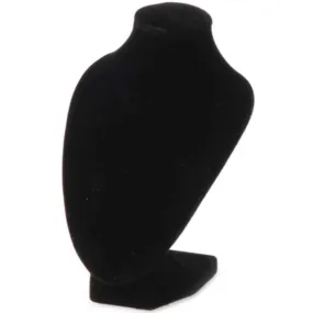 Bust Necklace Stand  Velvet 6 Inches Black