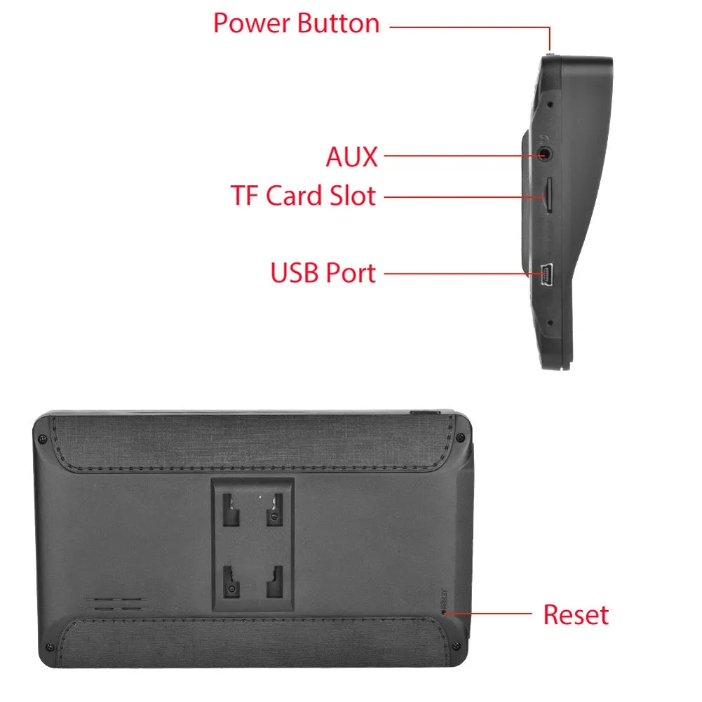 Car Navigation Device HD 7-inch Wire-controlled Touch Screen