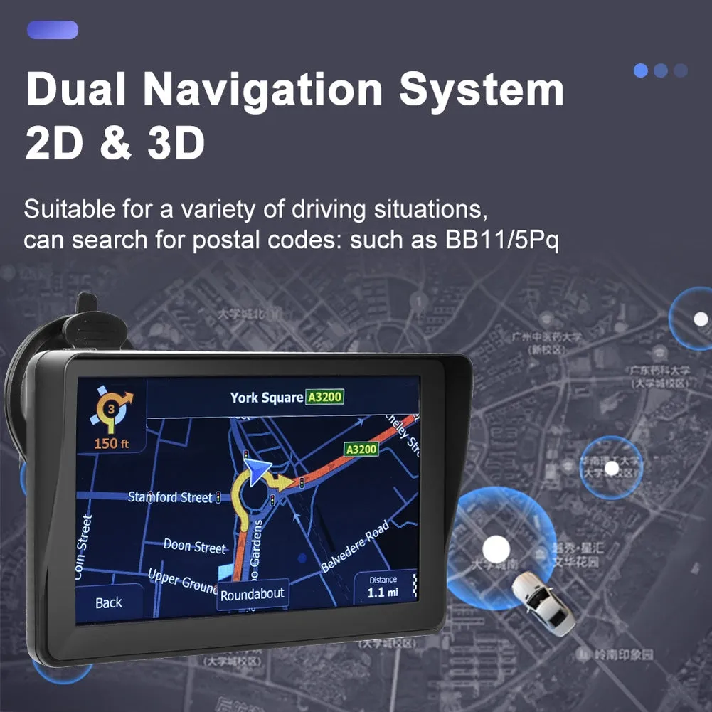 Car Navigation Device HD 7-inch Wire-controlled Touch Screen