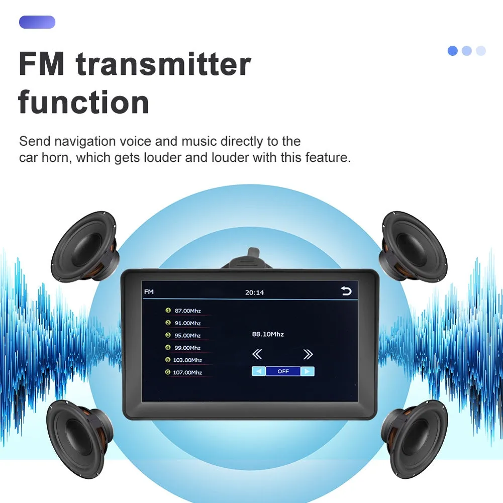 Car Navigation Device HD 7-inch Wire-controlled Touch Screen